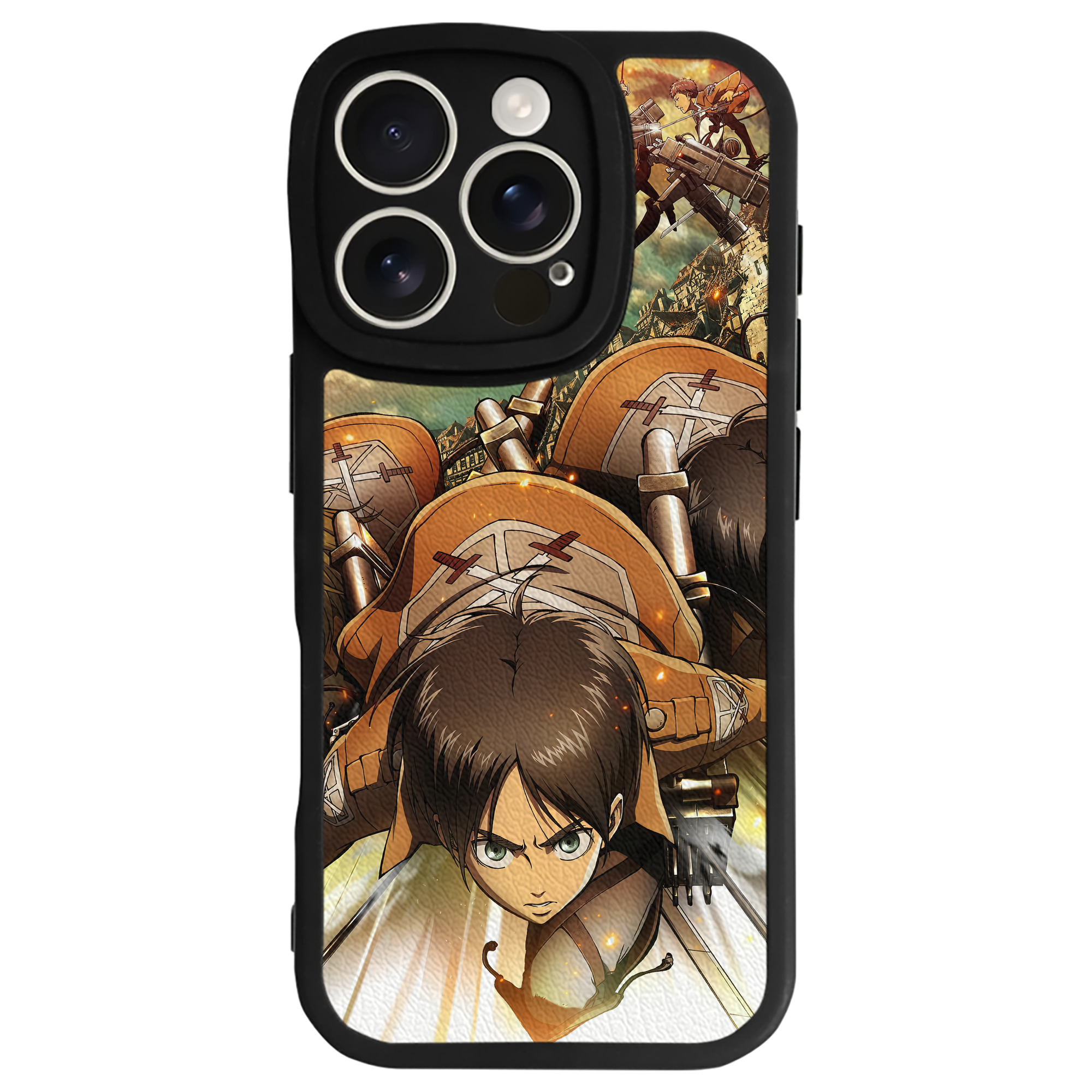 （画像用） 進撃の巨人 Attack on Titan 【iPhone 16シリーズ対応】シリコンスマホケース（レザー調） 材質：シリコン